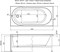 AQUANET Light Ванна акриловая прямоугольная встраиваемая / пристенная размер 150x70 см с каркасом, белый AQUANET-243869