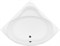 AQUANET Palau Ванна акриловая четверть круга встраиваемая / пристенная размер 140x140 см с каркасом, белый - фото 258189