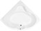 AQUANET Santiago Ванна акриловая четверть круга встраиваемая / пристенная размер 160x160 см с каркасом, белый - фото 258248