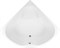 AQUANET Vitoria Ванна акриловая четверть круга встраиваемая / пристенная размер 135x135 см с каркасом, белый - фото 258319