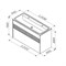 AM.PM Func База под раковину подвесная 2 ящика, 120 см, белый матовый M8FFUX1202WM