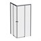 AM.PM X-Joy Душевой ограждение квадратное 90х90, без поддона, двери раздвижные, профиль - черный матовый / стекло - прозрачное, 4 / 6 мм W94G-403-9090-BТ