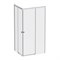 AM.PM X-Joy Душевой ограждение прямоугольное 100х80, без поддона, двери раздвижные, профиль - хром матовый / стекло - прозрачное, 4 / 6 мм W94G-403-10080-MТ