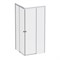 AM.PM X-Joy Душевой ограждение квадратное 90х90, без поддона, двери раздвижные, профиль - хром матовый / стекло - прозрачное, 4 / 6 мм W94G-403-9090-МТ