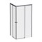 AM.PM X-Joy Душевой ограждение прямоугольное 100х80, без поддона, двери раздвижные, профиль - черный матовый / стекло - прозрачное, 4 / 6 мм W94G-403-10080-BТ
