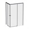 AM.PM X-Joy Душевой ограждение прямоугольное 120х80, без поддона, двери раздвижные, профиль - черный матовый / стекло - прозрачное, 4 / 6 мм W94G-403-12080-BТ