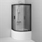 AM.PM Gem Душевое ограждение четверть круга 90x90 см, без поддона, двери раздвижные, профиль - черный матовый / стекло - прозрачное, 5 мм W90G-401A090BT