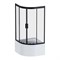 AM.PM Gem Душевое ограждение четверть круга 90x90 см, без поддона, двери раздвижные, профиль - черный матовый / стекло - прозрачное, 5 мм W90G-401A090BT