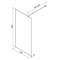AM.PM Func Душевая перегородка 100x200 см, профиль - черный / стекло - прозрачное, 8 мм W84WI-100-F1-BTE