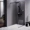 AM.PM Func Душевая перегородка 90x200 см, профиль - черный / стекло - прозрачное, 8 мм W84WI-90-F1-BTE