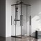 AM.PM Func Душевой ограждение квадратное 90х90, без поддона, двери раздвижные, профиль - черный матовый / стекло - прозрачное, 6 мм W84G-403-9090-BТ