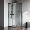 AM.PM Func Душевой ограждение квадратное 90х90, без поддона, двери раздвижные, профиль - черный матовый / стекло - прозрачное, 6 мм W84G-403-9090-BТ