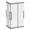 AM.PM Func Душевой ограждение прямоугольное 120х80, без поддона, двери раздвижные, профиль - черный матовый / стекло - прозрачное, 6 мм W84G-403-12080-BТ