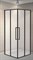 ESBANO Surf Душевое ограждение квадратная 100x100 см двери раздвижные, профиль - черный матовый / стекло - прозрачное - фото 260762