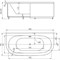 AQUATEK Морфей Ванна пристенная радиусная без гидромассажа с фронтальной панелью с каркасом (вклеенный) со слив-переливом размер 190x90 см, белый MOR190-0000059