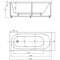 AQUATEK Оберон Ванна пристенная прямоугольная без гидромассажа с фронтальной панелью с каркасом (разборный) со слив-переливом (слева) размер 160x70 см, белый OBR160-0000026