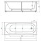 AQUATEK Оберон Ванна пристенная прямоугольная без гидромассажа с фронтальной панелью с каркасом (разборный) со слив-переливом (справа) размер 180x80 см, белый OBR180-0000009