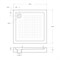 BELBAGNO Душевой поддон квадратный акриловый размер 100x100 см, белый TRAY-BB-A-100-15-W