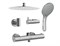 CERSANIT Душевая система BRASKO (смеситель термостатический) 3 режима шланг 150 металл, хром A63066