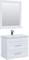 AQUANET Комплект мебели  подвесной / напольный для ванной Бостон М 80 белый матовый - фото 263647