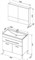 AQUANET Комплект мебели напольный для ванной Верона 90 белый (напольный 1 ящик 2 дверцы) AQUANET-287661