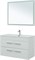 AQUANET Мебель для ванной подвесная / напольная Августа 100 белый (ручка хром, раковина Flat) AQUANET-281160