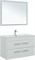 AQUANET Мебель для ванной подвесная / напольная Августа 100 белый (ручка хром, раковина Flat) AQUANET-281160