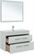 AQUANET Мебель для ванной подвесная / напольная Августа 100 белый (ручка хром, раковина Flat) AQUANET-281160