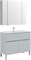 AQUANET Мебель для ванной напольная напольнаяАлвита New 100 1 ящик, 2 дверцы, серый - фото 264093