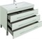 AQUANET Тумба с раковиной Верона 100 белый (напольная 3 ящика) AQUANET-287663