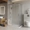 BELBAGNO Luce Душевой уголок прямоугольный размер 130x100 см профиль - хром / стекло - прозрачное, двери раздвижные, стекло 6 мм LUCE-AH-21-130/100-C-Cr - фото 267141