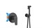 AQUATEK Набор с гигиеническим душем (смеситель + гигиеническая лейка + шланг + шланговое подсоединение с держателем) , матовый черный AQ1119MB БЕТТА AQ1119MB