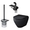 AM.PM Spirit V2.0 Набор подвесной унитаз с гигиеническим душем, черный CK70H1103B