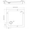 VECONI Душевой поддон квадратный Tezeo acrylic TZ-52B, 800x800x150, акрил, черный TZ52B-80-C5