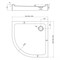 VECONI Душевой поддон полукруглый Tezeo acrylic TZ-51B, 1000x1000x150, акрил, черный TZ51B-100-C5 - фото 272539 VECONI Душевой поддон полукруглый Tezeo acrylic TZ-51B, 1000x1000x150, акрил, черный TZ51B-100-C5 - фото 272539
