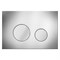 VECONI Кнопка смыва Round VFR-CH, 150х220х13, пластик, хром - фото 272733