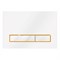 VECONI Кнопка смыва Square Design VFSD-WHG,150х220х13, пластик, белый, кайма - матовое золото VFSD003WHG - фото 272959