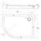 VECONI Душевой поддон асимметричный правый Tezeo acrylic TZ-55R,1200x900x150, акрил, белый TZ55R-12090-C5