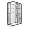 NIAGARA Standart Душевая кабина прямоугольник правая размер 100x80 см, профиль - черный матовый / стекло - прозрачное ST100/80/15QR/KL/BKT