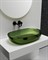 ABBER Раковина накладная прозрачная Kristall AT2805Emerald зеленая AT2805Emerald