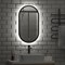 CONTINENT Зеркало с подсветкой овальное (ШxВ) 80x45 см, сенсор, цвет черный ЗЛП2199