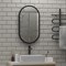 CONTINENT Зеркало с подсветкой овальное (ШxВ) 80x45 см, сенсор, цвет черный ЗЛП2199