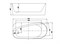 AQUATEK Прима Ванна акриловая прямоугольная отдельностоящая 1700 * 800 * 580 в комплекте со сливом и ножками, цвет белый AQ-1115780