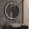 CONTINENT Зеркало с подсветкой круглое диаметр 80 см, сенсор, цвет черный ЗЛП2254