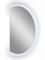 CONTINENT Зеркало с подсветкой полукруглое (ШxВ) 120x80 см, сенсор, цвет белый ЗЛП3537