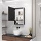 CONTINENT Filit Black Зеркальный шкаф с подсветкой прямоугольный (ШxВ) 60x80 см, датчик движения, цвет черный МВК188