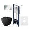 AM.PM Spirit V2.0 Инсталляция с клавишей Pro S хром с подвесным безободковым унитазом Spirit V2.0 FlashClean черный матовый с IS47051.701700MB