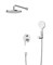 CEZARES Relax Душевой комплект встраиваемый (смеситель встраиваемый, верхний душ, ручной душ со шлангом, штуцер с держателем), хром RELAX-DSET-01