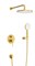 CEZARES Relax Душевой комплект встраиваемый (смеситель встраиваемый, верхний душ, ручной душ со шлангом, штуцер с держателем), брашированное золото RELAX-DSET-BORO