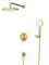 CEZARES Relax Душевой комплект встраиваемый (смеситель встраиваемый, верхний душ, ручной душ со шлангом, штуцер с держателем), брашированное золото RELAX-DSET-BORO